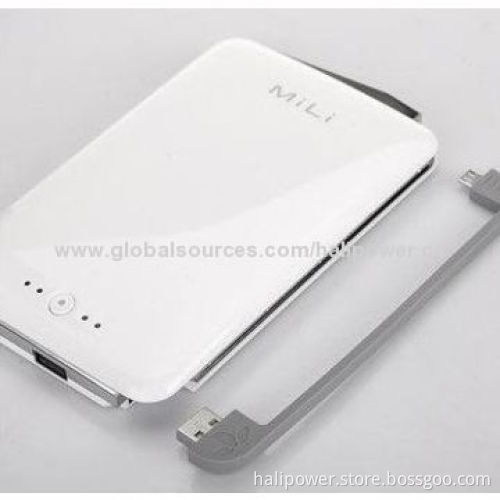 Fashionable Portable Power Bank with 12,000mAh Lithium Polymer Cell